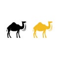 Black icon camel sign. Vector illustration eps 10 Royalty Free Stock Photo