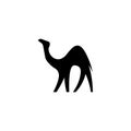 Black icon camel sign. Vector illustration eps 10