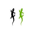 Black icon chameleon, lizard sign. Vector illustration eps 10 Royalty Free Stock Photo