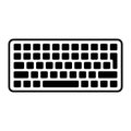 Black keyboard icon computer input Royalty Free Stock Photo