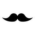 Black icon moustache cartoon