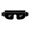 Black icon snowboard protective glasses