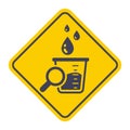 Black icon of urine analysis for bacteria. Royalty Free Stock Photo