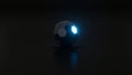 Black Icosphere With Blue Glowing Face Royalty Free Stock Photo