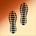 Black Imprint soles shoes. Royalty Free Stock Photo