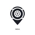 black india isolated vector icon. simple element illustration from religion concept vector icons. india editable logo symbol