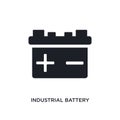 black industrial battery isolated vector icon. simple element illustration from industry concept vector icons. industrial battery