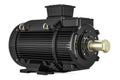 Black industrial electric motor, 3D rendering