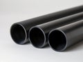 Black Industrial Pipes on White Background Royalty Free Stock Photo