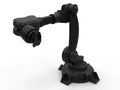 Black industrial robotic arm
