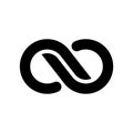 Black Infinity Logo Template Illustration Design. Vector EPS 10 Royalty Free Stock Photo