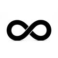 Black Infinity Symbol on a White Background sign Royalty Free Stock Photo