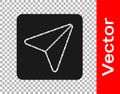 Black Infographic of city map navigation icon isolated on transparent background. Interface concept design. Geolocation