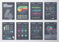 Black infographic templates in brochure style Royalty Free Stock Photo