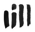 Black ink brush stroke on white background. Freehand ink stroke handdrawn illustration. Ink brush blot Royalty Free Stock Photo