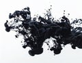 Black Ink Cloud Exploding In Water Against White Background Abstract Background Royalty Free Stock Photo