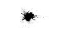 black ink color painting dropped splash splatter on white background in grunge graphic element vector Royalty Free Stock Photo
