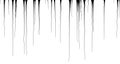 Black Ink Dripping Streaks Vector Grunge Illustration