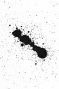 Black ink or oil splat stain dripping