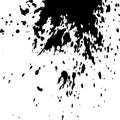 Black ink paint explosion splatter artistic cover design sketch. Royalty Free Stock Photo