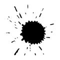 Black ink paint spots. Drops texture isolated on white background. Vector illustration. Royalty Free Stock Photo