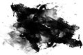 Black ink smeared on white Royalty Free Stock Photo