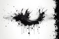 Black ink spatter paint splash dirt stain mess