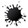 Black ink splash Royalty Free Stock Photo