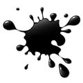Black Ink Splash Royalty Free Stock Photo