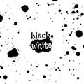 Black ink splashes abstract background