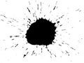 Black ink splatter Royalty Free Stock Photo