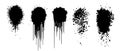 Black Ink Splatter Textures 5 HighRes Images Royalty Free Stock Photo