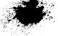 black ink stains on white background vector, black ink splatter on white background, grunge brush strokes vector illustration Royalty Free Stock Photo