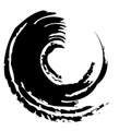 Black Ink Swirl Circle Grunge Royalty Free Stock Photo