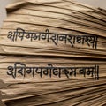 Black ink using Devanagari script, commonly employed in classical Indian Royalty Free Stock Photo