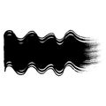 Black ink vector brush stroke. Vector paintbrush illustration. Dirty grunge artistic hand drawn ink texture banner and