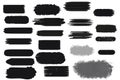 Black ink vector brush strokes. Vector black paint, ink brush stroke, brush, line or texture.