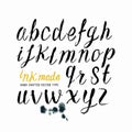 Black Ink Vector Letters