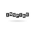 Black Inspire lettering icon or logo