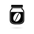 Black Instant Coffee Jar icon or logo