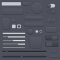 Black interface buttons set Royalty Free Stock Photo