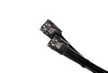 Black interface cable SATA isolated on white Royalty Free Stock Photo