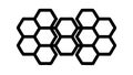 Black Interlocking Hexagonal Geometric Pattern Vector Generative AI Royalty Free Stock Photo