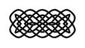 Black Interlocking Knot Pattern Abstract Design, vector design Generative AI Royalty Free Stock Photo