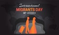Black International Migrants Day Background Illustration