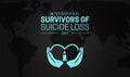 Black International Survivors of Suicide Loss Day Illustration Background