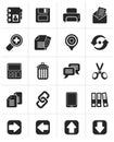 Black internet Interface Icons