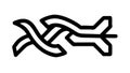 Black Interwoven Celtic Knot Line Art, vector design Generative AI Royalty Free Stock Photo