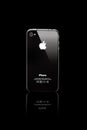 Black Iphone 4S Back Side isolated on Black