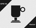 Black Irish coffee icon isolated on transparent background. Vector